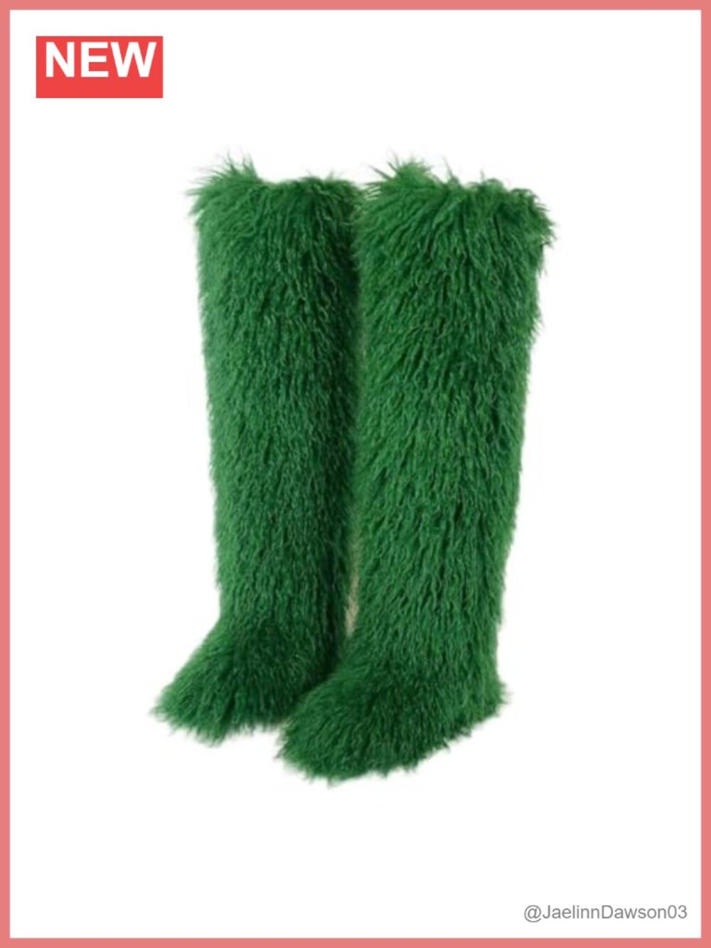 Faux Fur Over the Knee Boots Flat Thigh High Winter Boots 29 inch